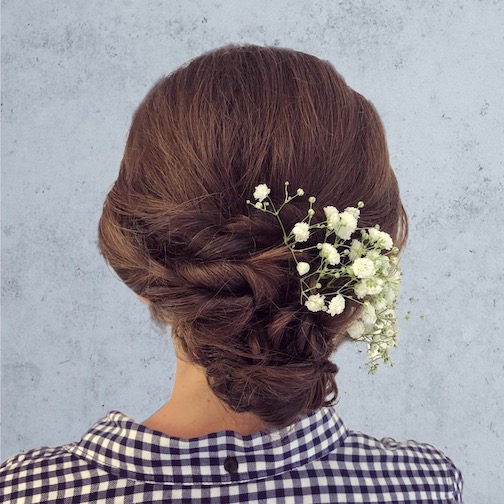 Wedding Floral Knotted Updo