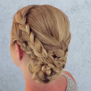 braided crown updo