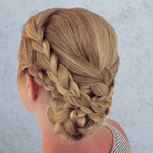 braided crown updo