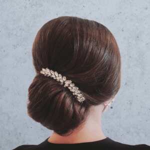 elegant updo with clip