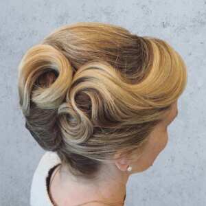 curled elegant updo