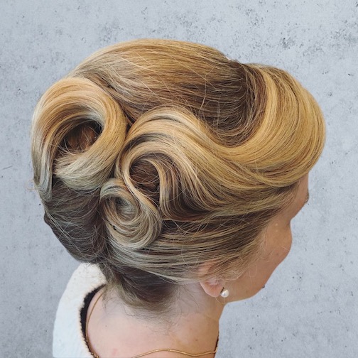 curled elegant updo