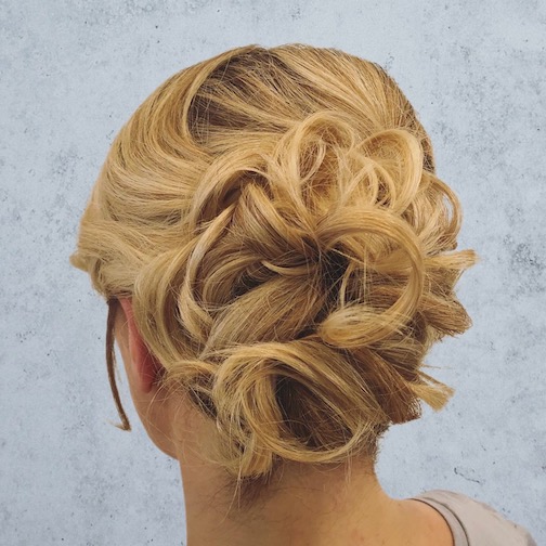 curled updo