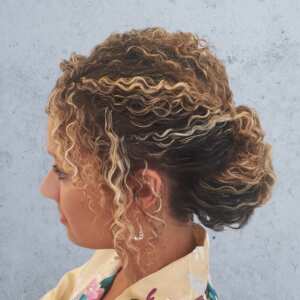 curly hair updo
