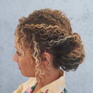 curly hair updo